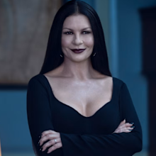 Catherine Zeta-Jones as Morticia Addams in Wednesday on Netflix