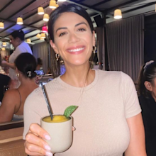 Stephanie Rice holding drink