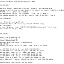 Zservers claimed to have been operating since 2011 and offered various hosting services to the cybercriminal underworld