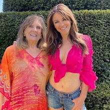 Elizabeth Hurley, mother Angela Hurley.
