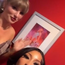 Taylor Swift appears in video with Travis Kelce's teammate's fiance.