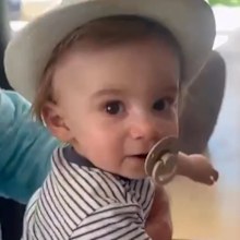 Kyle Sandilands and son Otto