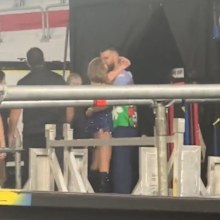 Taylor Swift and Travis Kelce first public PDA moment caught by fans