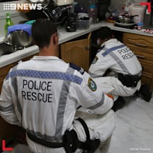 Police executed a search warrant at the home in Belmore yesterday morning, while also conducting simultaneous searches at properties in Bardwell Valley, Campsie, Lakemba and Marrickville as part of the same operation.