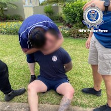 Two men have been arrested over a shooting outside a gym in Sydney.