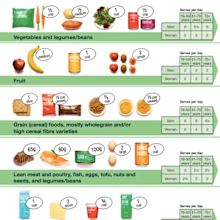 Australia's Guide to Healthy Eating outlines the number of serves we need each day to stay healthy