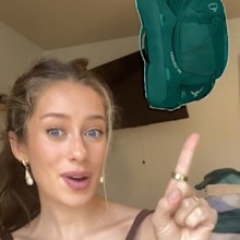 Woman order backpack from scam site