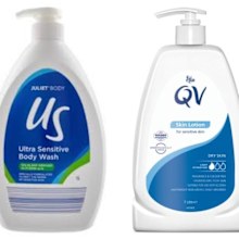 Aldi's dupe on the left, and original QV on the right.