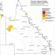 North Queensland's heatwave is set to ease off by mid-week in most areas. 