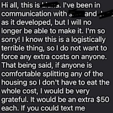 weddings bridesmaid drops out of bachelorette hens weekend asks for help covering the cost
