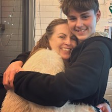 Alison Paul and her youngest son Lenny