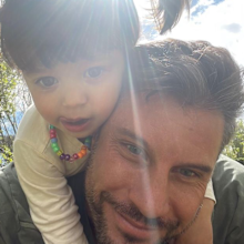 Wood pictured with his daughter on Instagram.