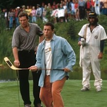 Adam Sandler and Christopher McDonald star in Happy Gilmore.