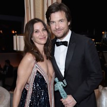 Jason Bateman and wife Amanda Anka after winning his SAG award on January 27, 2019.