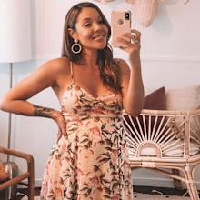 Davina Rankin poses in her nursery