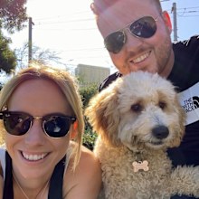 Lucy Crisp and her partner have lived in Melbourne for five years but no have no idea when they will be able to return from the UK.