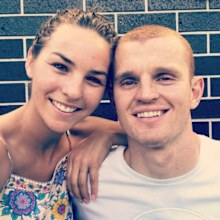 Alex McKinnon and wife Teigan.