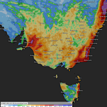 Accumulated rainfall totals to 11pm AEST Wednesday 26th October 2022.