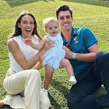 Pat and Becky Cummins with their son Albie.