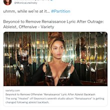 Monica Lewinsky calls out Beyoncé for crude Bill Clinton lyrics from 2013.