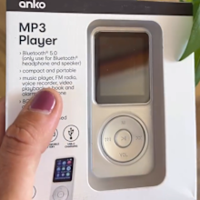 The familiar device includes a built-in speaker, USB-C charging, and a rechargeable battery.