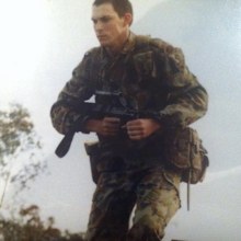 Cath Rushbrooke still has photos of husband Paul during his army days around the house.