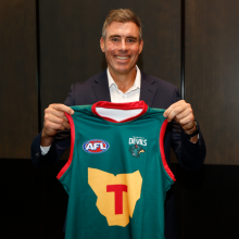 Matthew Richardson presented the new jumper and logo.