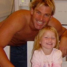 Summer Warne and dad Shane Warne.