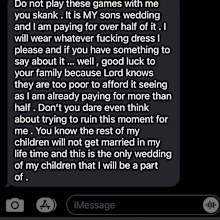 This certainly doesn't bode well for the bride's future relationship with her MIL.
