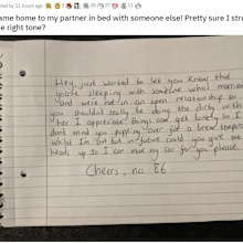 Note cheating partner