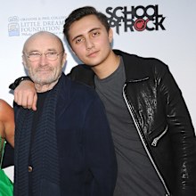 Nicholas Collins with father Phil Collins.