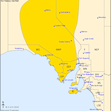 Heavy rainfall is continuing in northern and western parts of the state, spreading further southeast over the weekend.