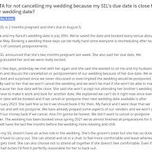 SIL pregnant at wedding