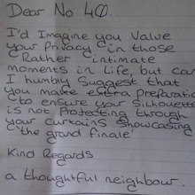 sex note about being able to see couple