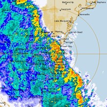 Severe thunderstorms over Sydney airport