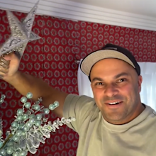 Christmas tree decoration hack tree topper tiktok