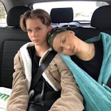 Teen cancer patient Molly Dawson with her brother.