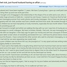 The woman's distress is clear in her post.