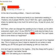 Angry bride rant