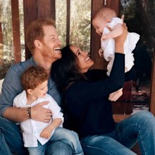 Meghan and Prince Harry's 2021 Christmas card, featuring Archie and Lilibet