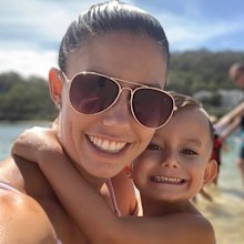 Hannah Clarke with son