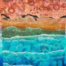 Bobbi Lockyer painting Australia Post story
