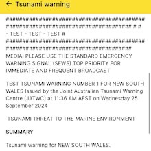 Bureau of Meterology accidentally sends tsunami warning