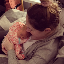 Kate nursing newborn Willow