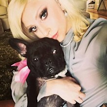Lady Gaga and her dog Miss Asia