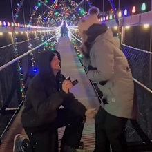 Couple's proposal fail as ring falls from bridge