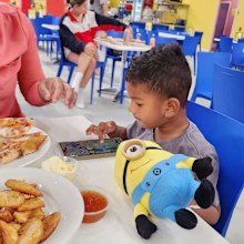 Imran was able to take the toy home, with staff at the centre gifting it to him.