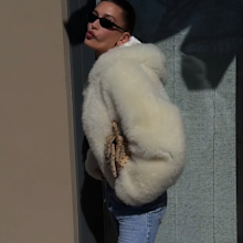 Hailey Bieber before Super Bowl LX 2026