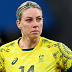 MARSEILLE, FRANCE - JULY 31: Alanna Kennedy #14 of Team Australia shows her dejection after losing the Women's group B match between Australia and United States during the Olympic Games Paris 2024 at Stade de Marseille on July 31, 2024 in Marseille, France. (Photo by Alex Livesey/Getty Images)