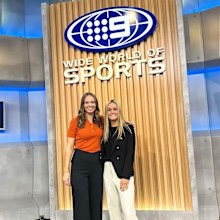 Chloe Dalton (left) with fellow elite athlete Dominique du Toit.